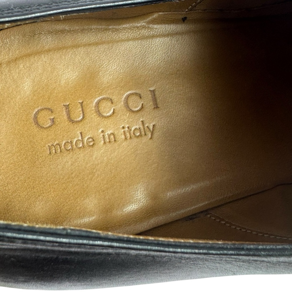 GUCCI Black Leather Studded Men's Derby Made in Italy Marked as 11 - 11.5 US - Picture 12 of 12
